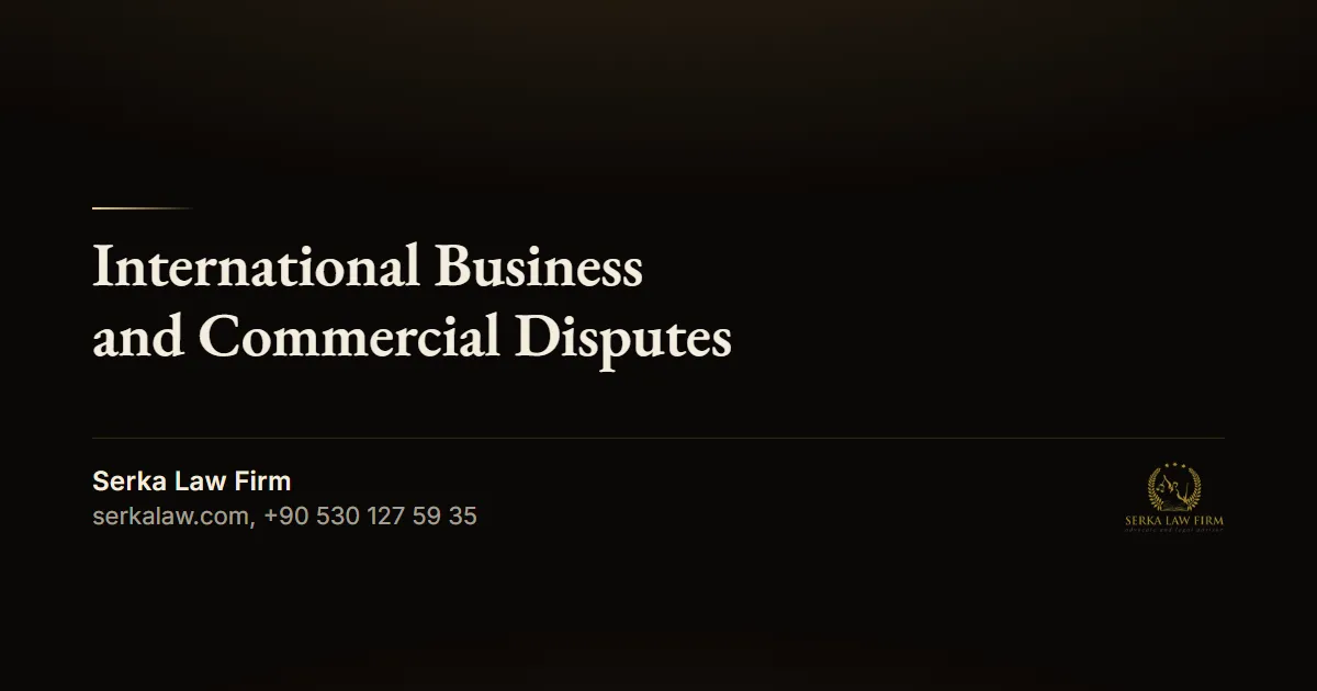 International Business and Commercial Disputes