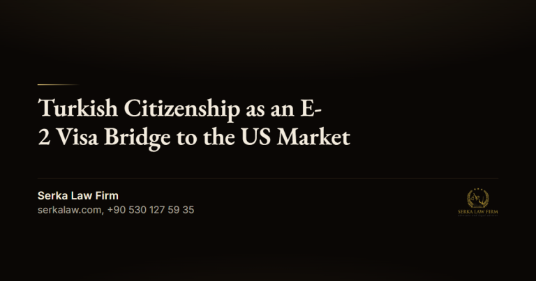 Turkish Citizenship as an E-2 Visa Bridge to the US Market