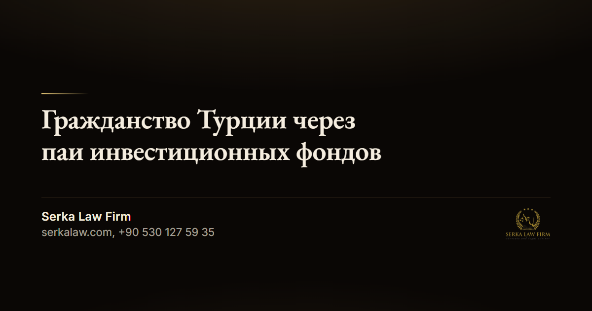 Гражданство Турции через паи инвестиционных фондов