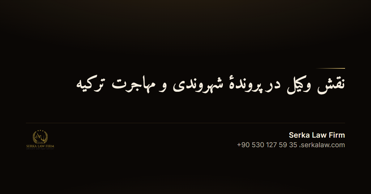 نقش وکیل در پروندهٔ شهروندی و مهاجرت ترکیه