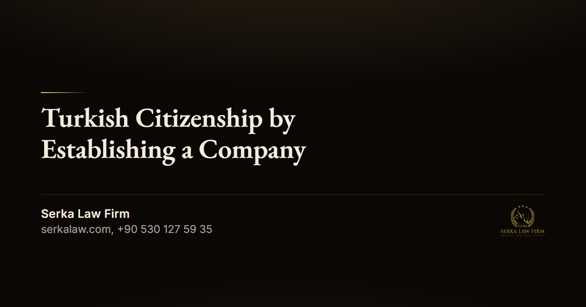 Turkish Citizenship by Establishing a Company
